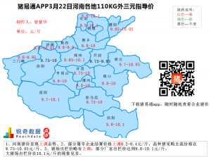 猪易通APP3月22日河南地区外三元价格地图